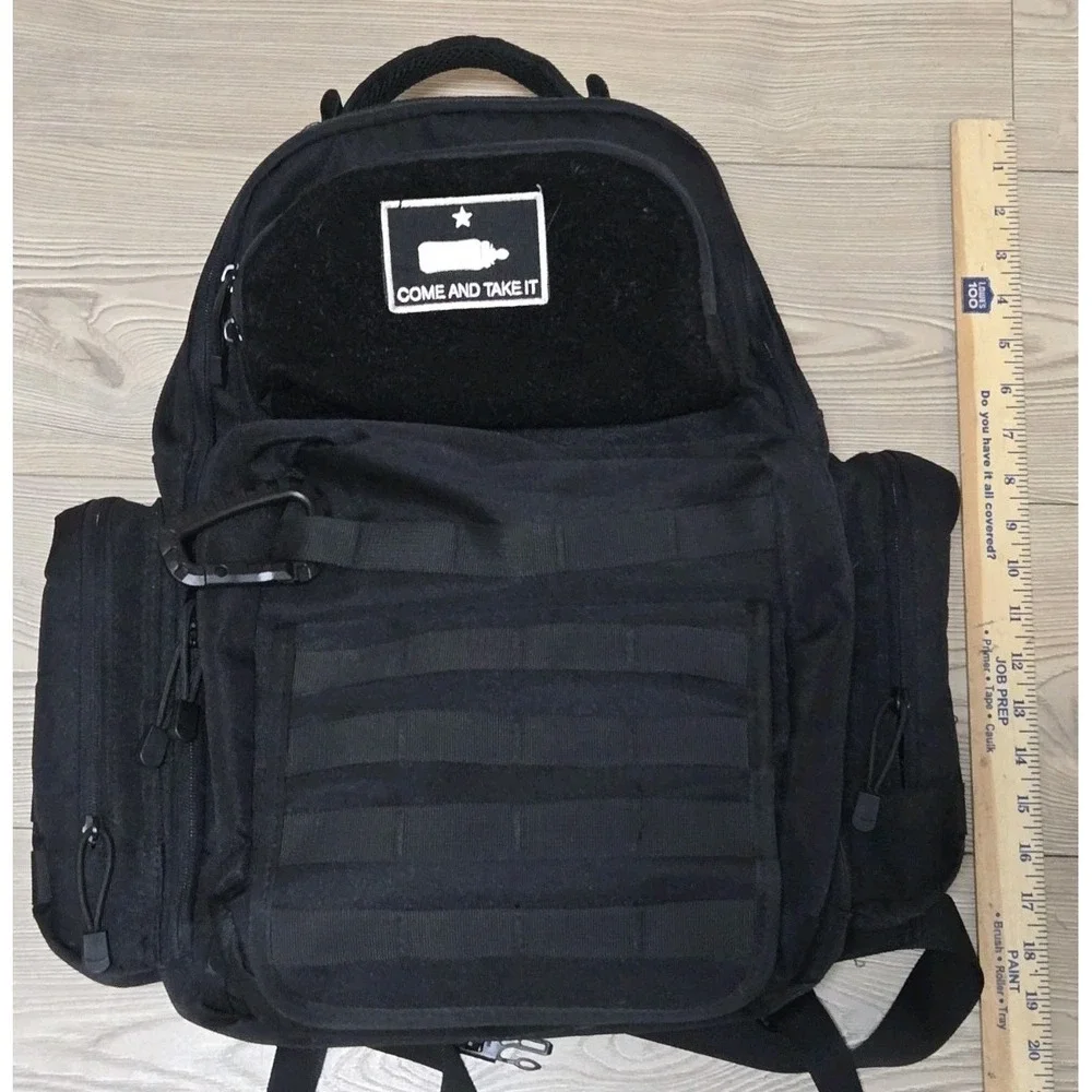 Tactical Baby Gear Ballistic Baby Diaper Backpack w/‎ Changing Pad Black Bag